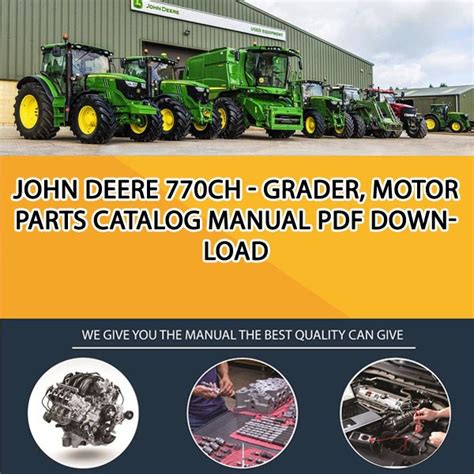John Deere 770ch Motor Grader Repair Manual